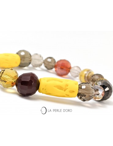 Murano glass and bohemian crystal bracelet