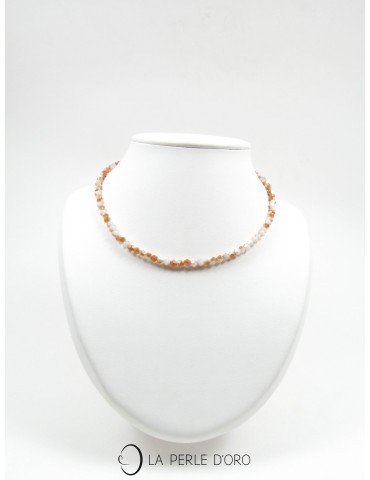 Cristal de Bohème, Ras de cou perles toupies, Collection Artiste