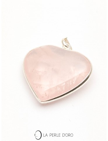 Pink Quartz heart, pendant